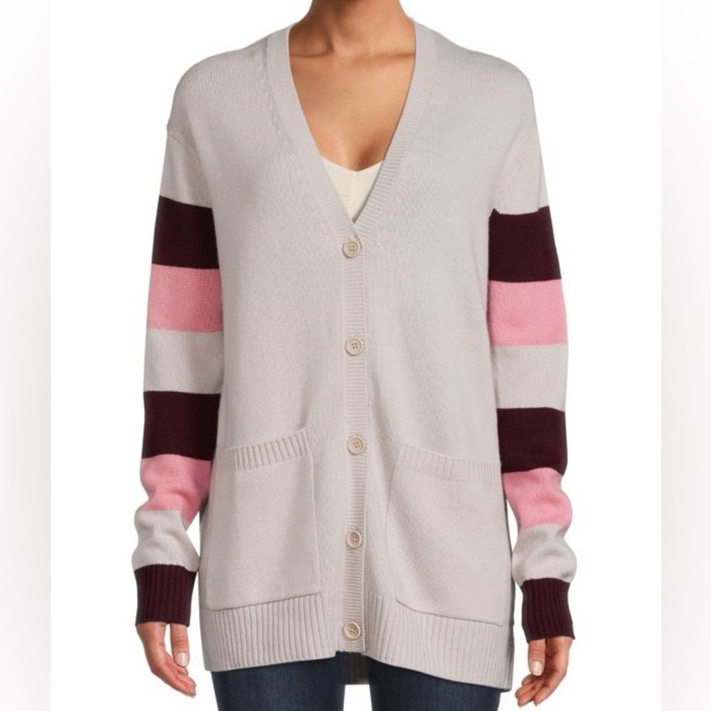 Chinti & Parker Verona Wool & Cashmere Blend Cardigan Small pre owned stripe